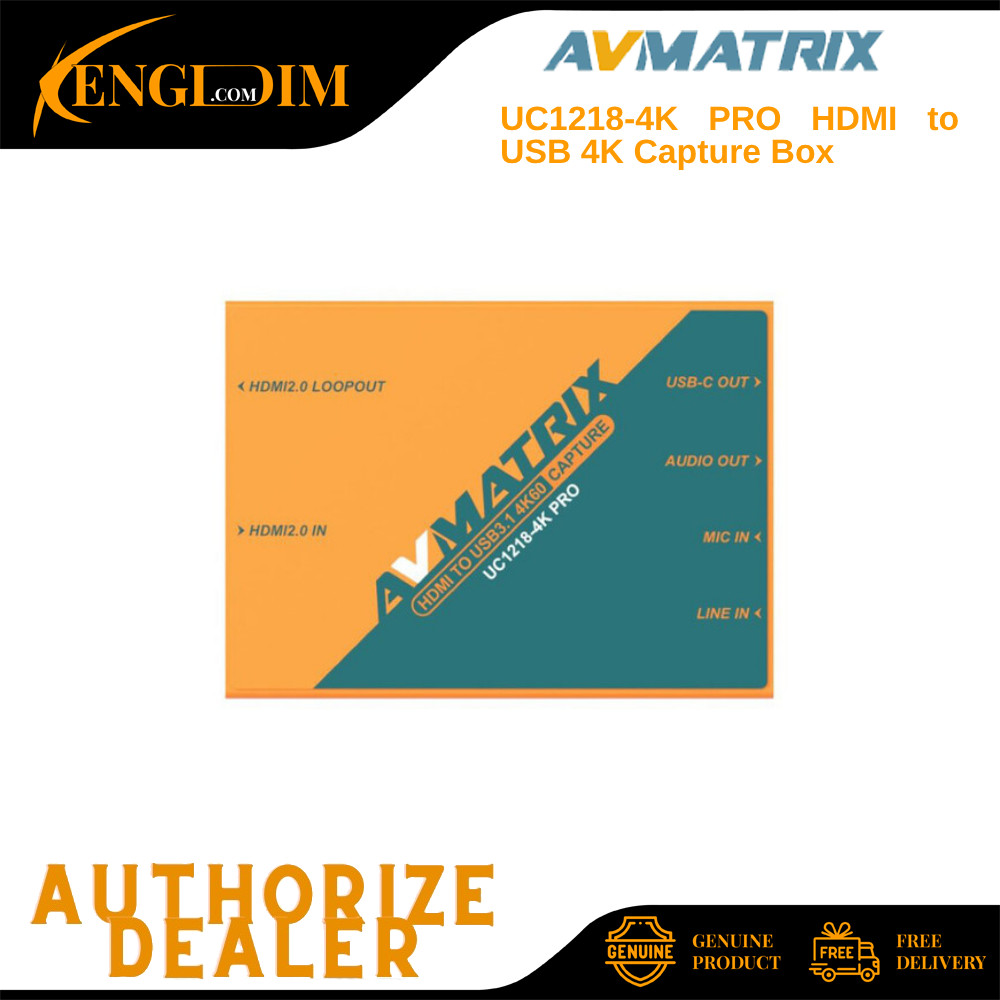 AVMATRIX UC1218-4KS/PRO HDMI 2.0 เป็น USB 4K Capture Box
