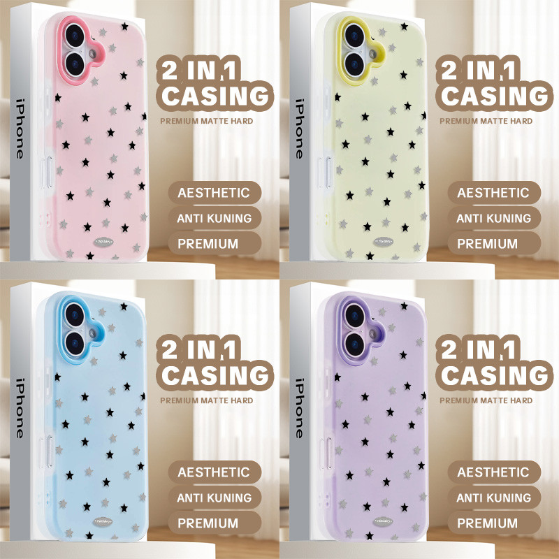 Aesthetic [ปลอก 9527] Star 2 In 1 Case Hp Oppo 16F Reno 16 Pro 5G A6C Reno 15 5G 15F A6 A6X A6T Pro 