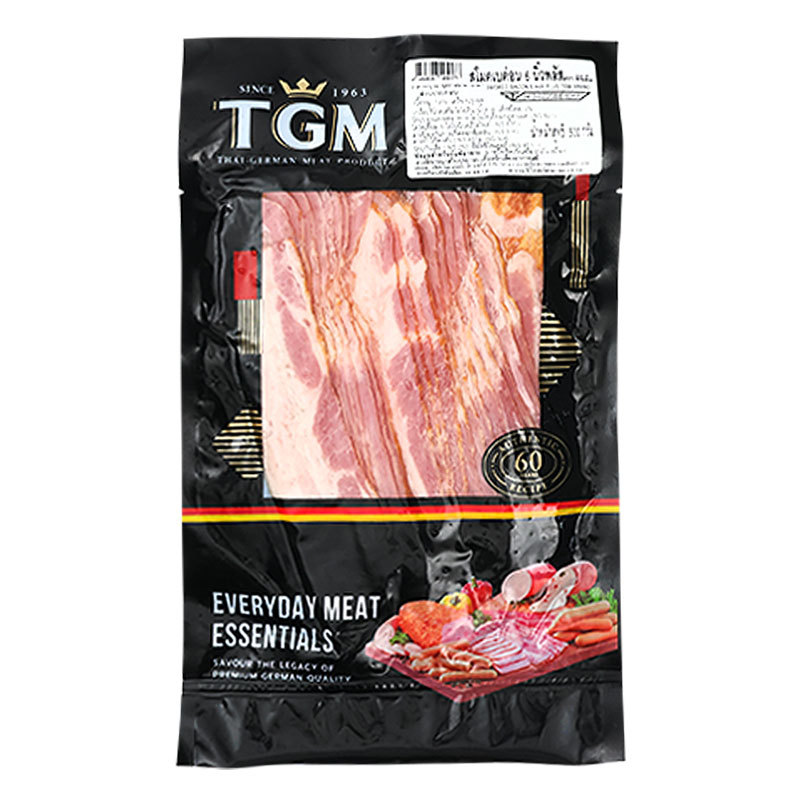 ทีจีเอ็ม สโมคเบคอน 6 นิ้ว พลัส 500 ก. (TGM Smoked Bacon 6" Plus 500 g) โปโลแมน POLOMAN