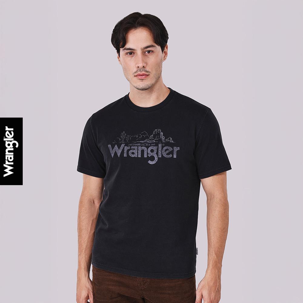 WRANGLER เสื้อยืดแขนสั้นผู้ชาย คอลเลคชั่น Beyond Indigo รุ่น WR S426MTSSN52 สีดำ