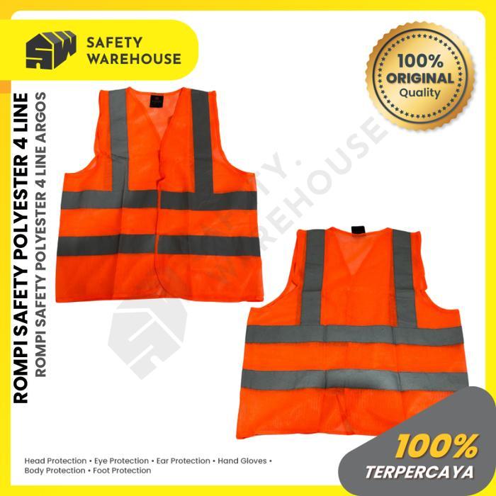 เสื้อกั๊กความปลอดภัยโครงการโพลีเอสเตอร์ Argos 4Line Scothlight / เสื้อกั๊กนิรภัยโพลีเอสเตอร์ 4 เส้น 