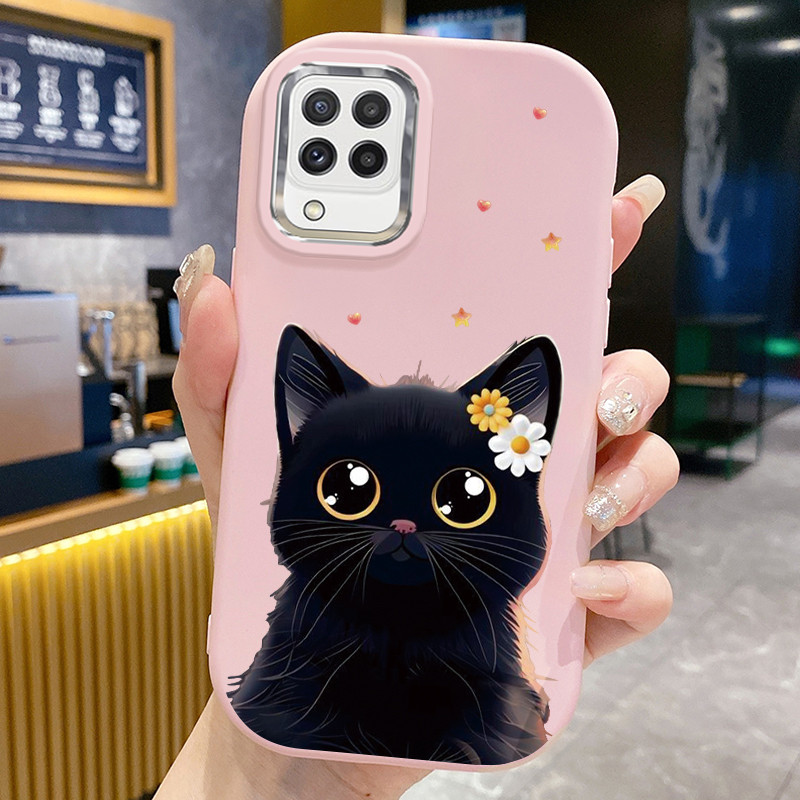 เคสใช้ได้กับ Samsung A22 M22 M32 เคสแมวการ์ตูน