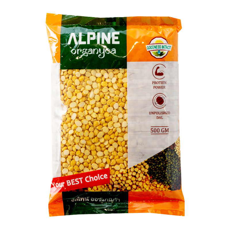 อัลไพน์ ถั่วลูกไก่ผ่าซีก 500 ก. (Alpine Chana Dal 500 g) โปโลแมน POLOMAN