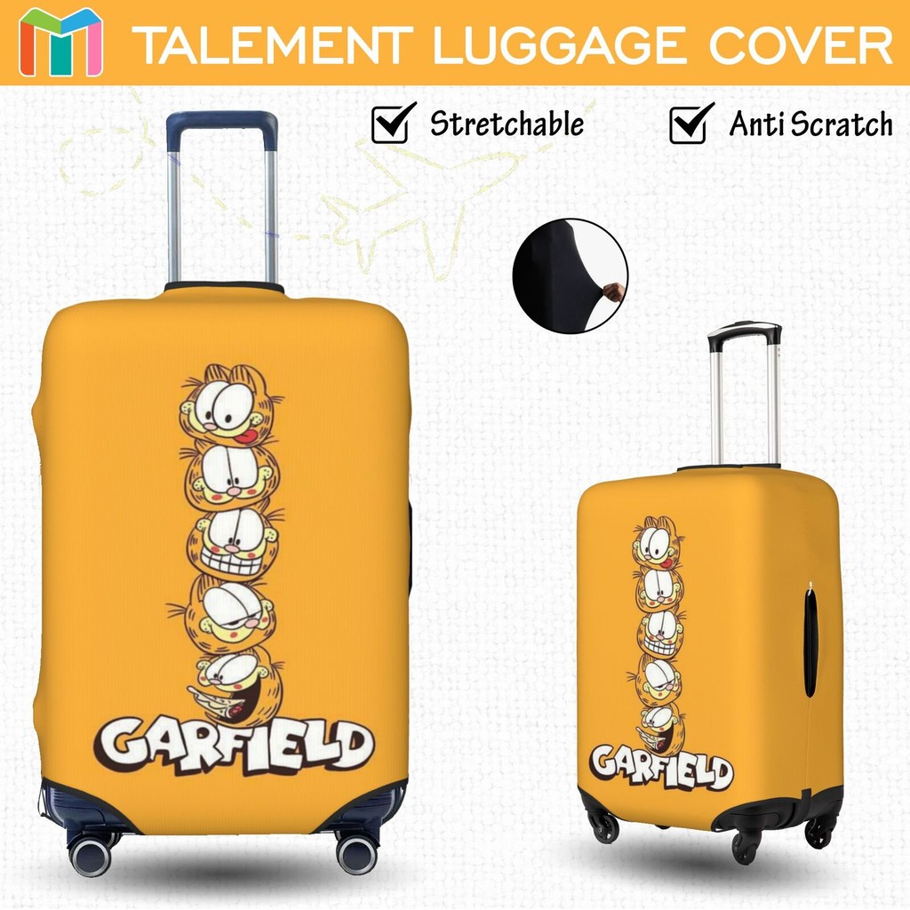Garfield ผ้าคลุมกระเป๋าเดินทาง ผ้าสแปนเด็กซ์ แบบยืดหยุ่น ยืดหยุ่น Luggage Cover 18 20 22 24 26 28 30 32 นิ้ว A65