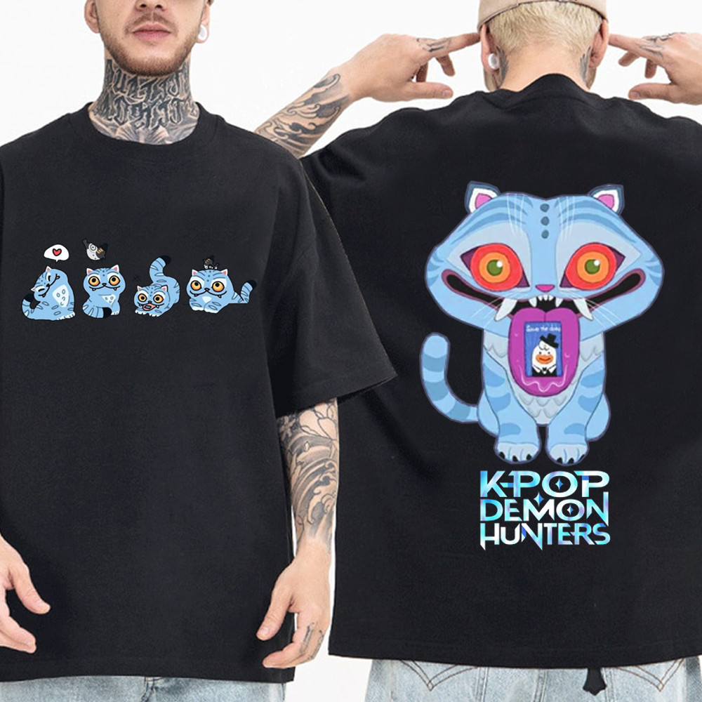 2025 Gildan KPop Demon Hunters Tiger เสื้อยืด Harajuku O-คอเสื้อลําลอง 1 ผ้าฝ้าย xs-3xl