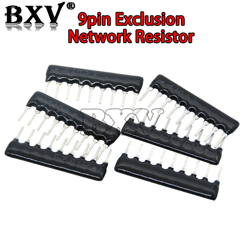 10 ชิ้น/ล็อต 5PIN 9PIN Exclusion Network Resistor Array DIP 100 220 330 470 510 680 1K 1.2K 1.5K 2K 