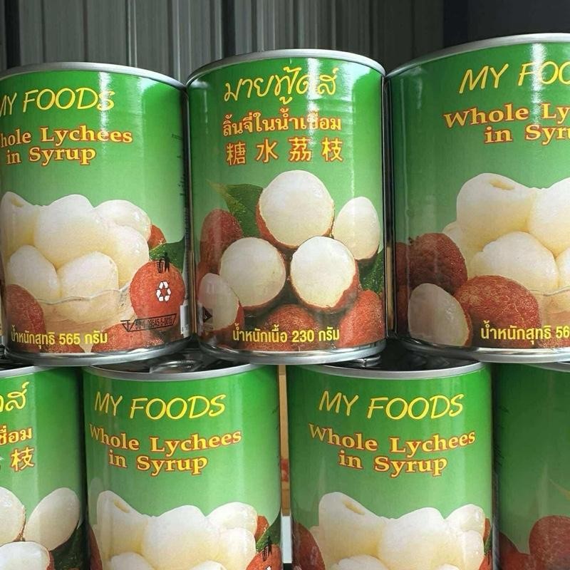 ลิ้นจี่กระป๋องตรามายฟู๊ดส์ชุด12 กระป๋อง