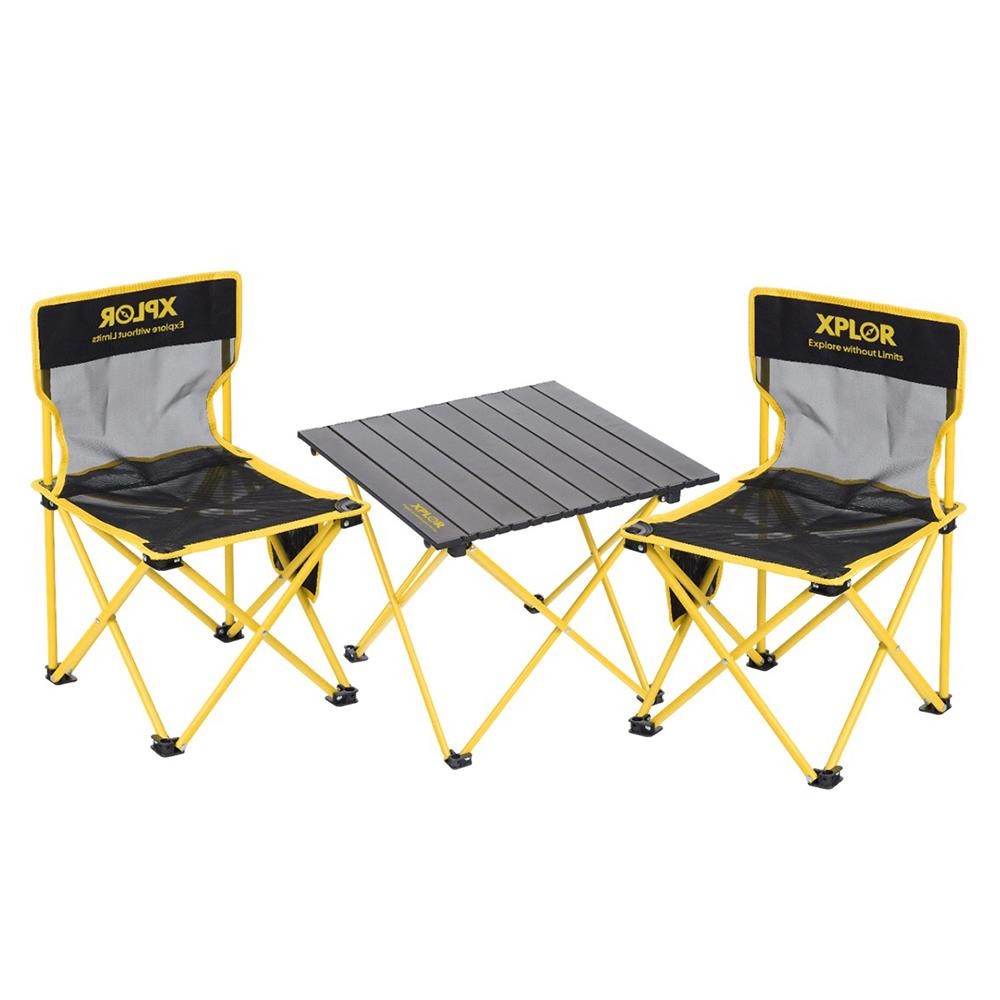 HomePro ชุดสนามแคมป์ปิ้ง 2 ที่นั่ง XPLOR สีดำ/เหลือง แบรนด์ SPRING