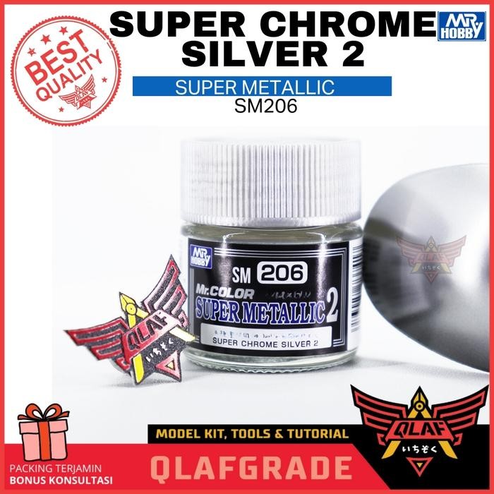 Mr Color Super Metallic SUPER CHROME SILVER SM206 สีกันดั้ม