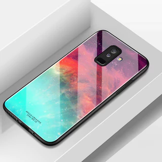 เคสสำหรับ Samsung A6+ 2018 J8 2018 J7 pro J6 Plus 2018 J6 Prime เคสโทรศัพท์ท้องฟ้าสีสันสดใสเปลือกแก้วกันกระแทก