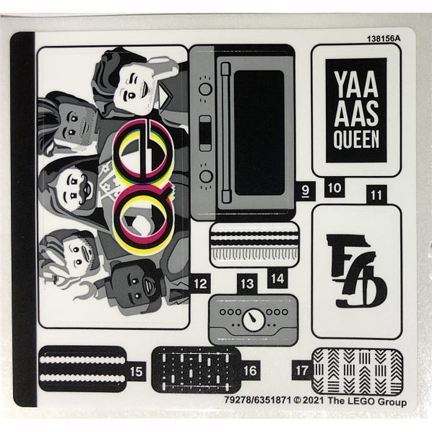 Brick2cube Part - Sticker Sheet for Set 10291, Sheet 1 - (79278/6351871) - 10291stk01