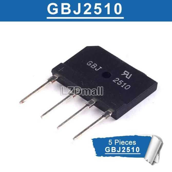 5 ชิ้น GBJ2510 KBJ2510 GBJ-2510 สะพานวงจรเรียงกระแสไดโอด 25A 1000V