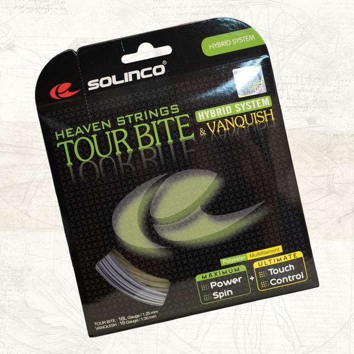 สายเทนนิส Solinco Hybrid Tour Bite x Vanquish