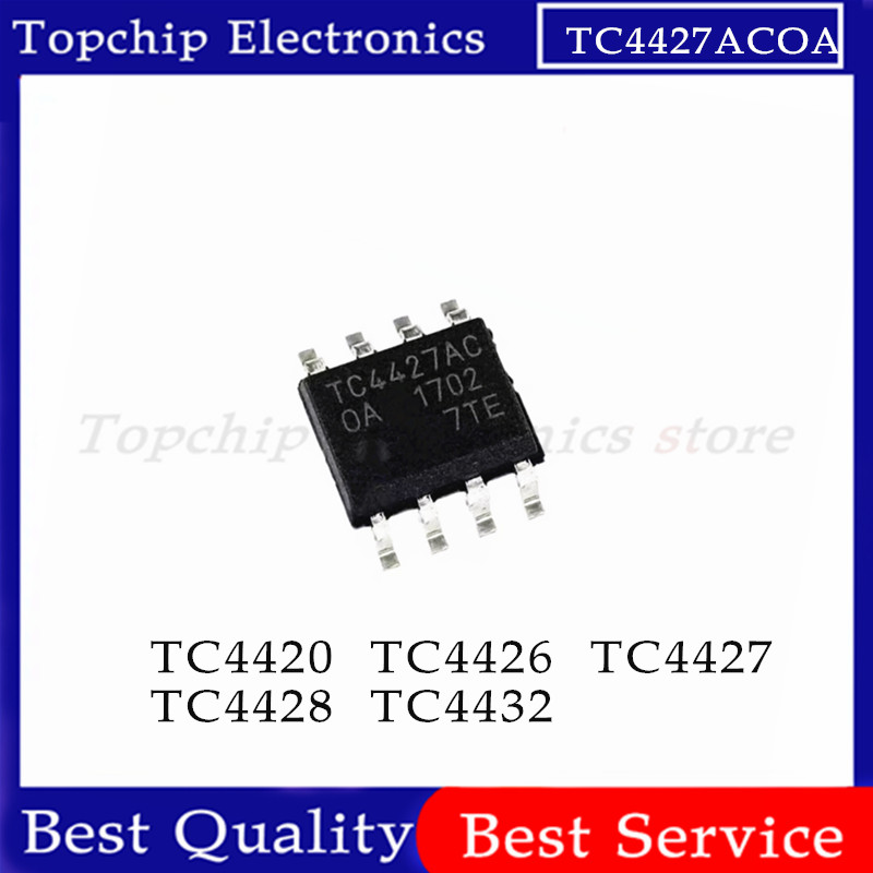 ยี่ห้อใหม่ 10 ชิ้น TC4427ACA SOP-8 TC4427 TC4426 TC4428 TC4427AEOA TC4427COA TC4426COA TC4428ACA