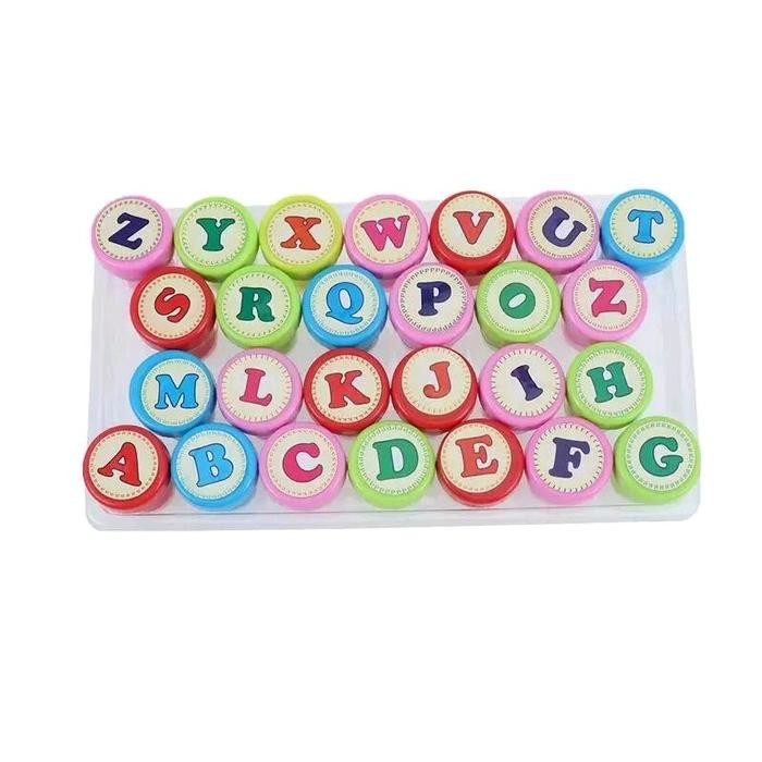 ALPHABET STAMP STAMP AZ LETTER STAMP 26 ชิ้น EDUCATIONAL ของเล่นสําหรับ CHILDREN รหัส 480
