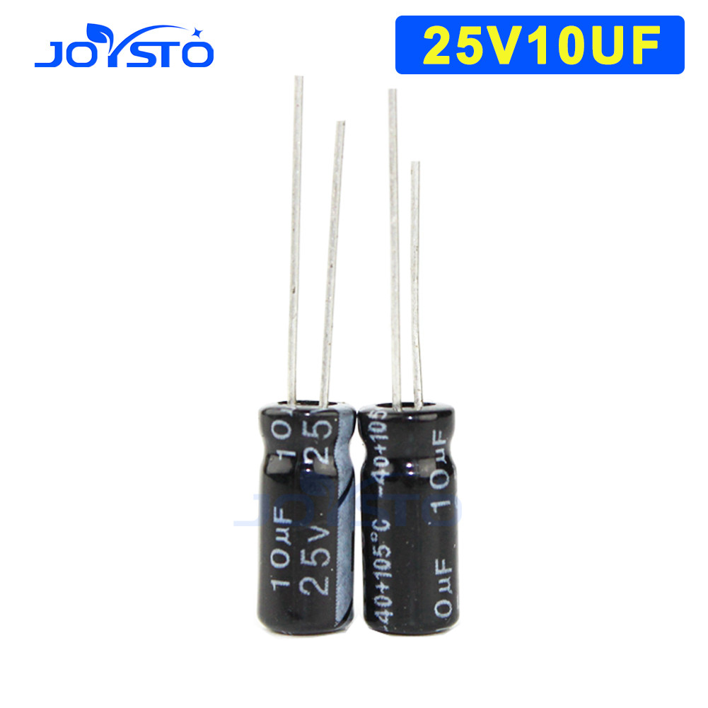 50 ชิ้น/ล็อต 10UF 25V 10mf 105C 4X7 มม.อลูมิเนียม Electrolytic Capacitor 25V10UF radial ตะกั่ว 50 ชิ
