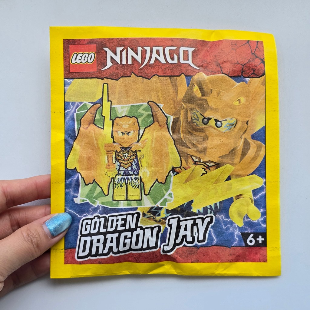 Ploybrick |instock| Jay Golden Dragon paper bag | Authentic 100% Ninjago