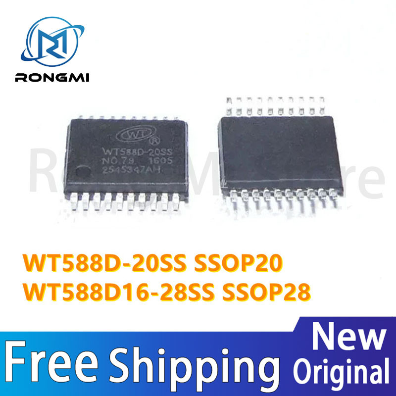 5 ชิ้น/ใหม่ WT588D WT588D-20SS WT5880-20SS SSOP-20 WT588D16-28SS SSOP-28 IC ในสต็อกขายส่ง