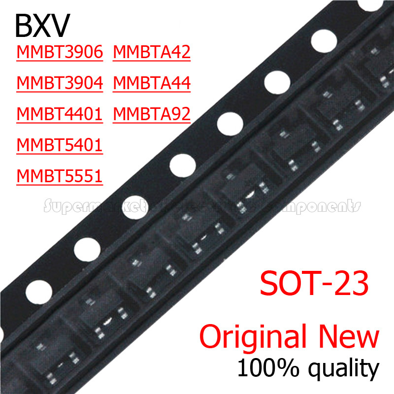 100 ชิ้น/ล็อต MMBT2222A MMBT2907A MMBT3904 MMBT3906 MMBT4401 MMBT4403 MMBT5401 MMBT5551 MMBTA42 MMBT
