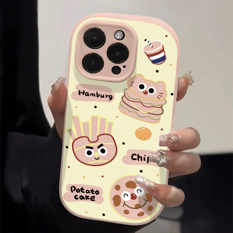 แฮมเบอร์เกอร์ทอด เคสมือถือ Infinix 40 Pro Hot 30I 40I 50I Smart 9 8 7 Spark 20 Spark Go 2023 2024 เค