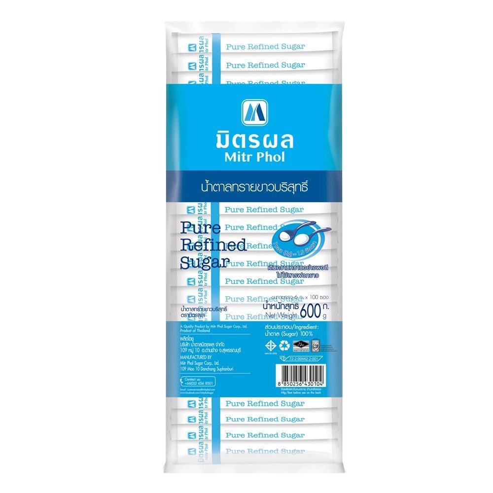 มิตรผล น้ำตาลทรายชนิดซอง 6กรัม.X100ซอง