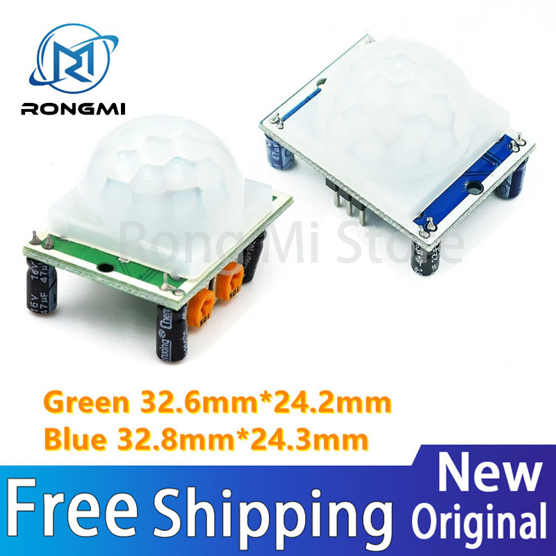 5 ชิ้น HC-SR501 มนุษย์เซ็นเซอร์อินฟราเรดโมดูล pyroelectric sensor หัววัดเข้าสวิตช์เหนี่ยวนํา HC SR50