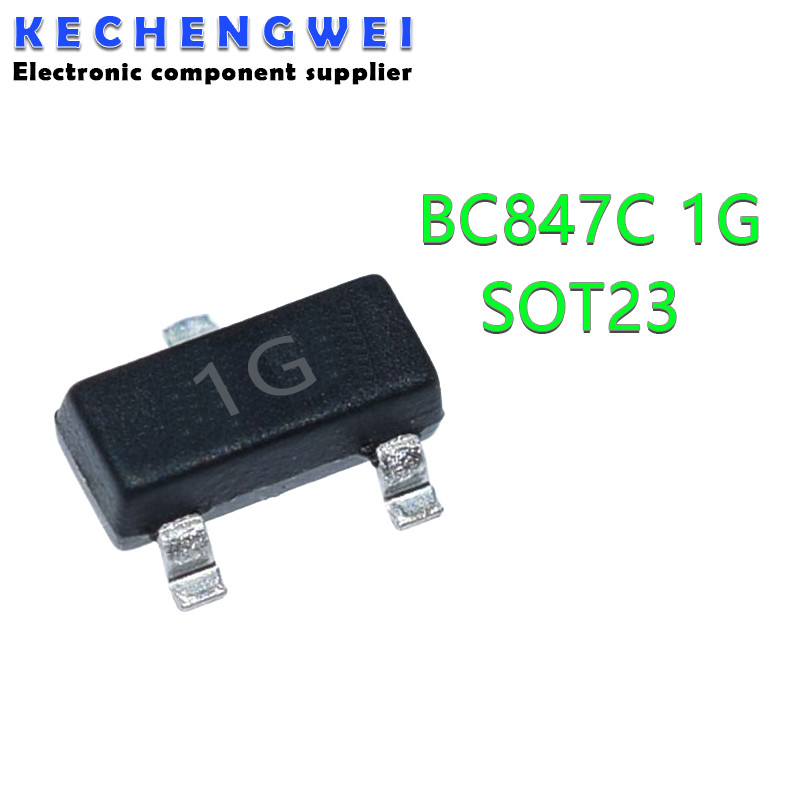 100PCS BC847C SOT23 BC847 447C SOT SMD SOT-23 1G ทรานซิสเตอร์ SMD