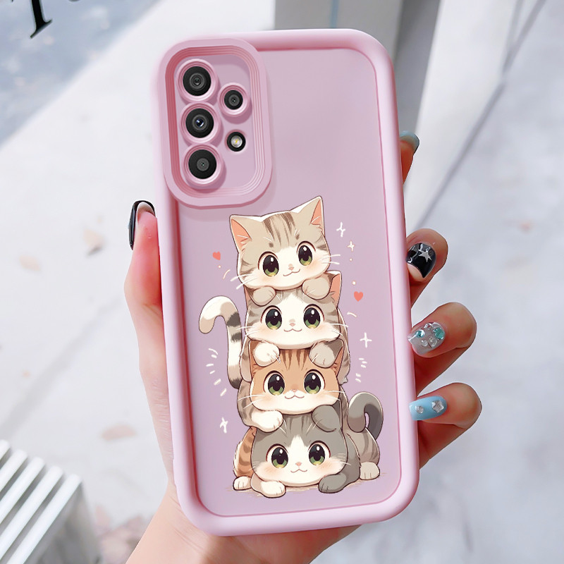 เคสสำหรับ Samsung Galaxy A33 5G A34 5G A53 5G A54 5G A23 A32 เคสโทรศัพท์สามสีซิลิโคนกันกระแทก