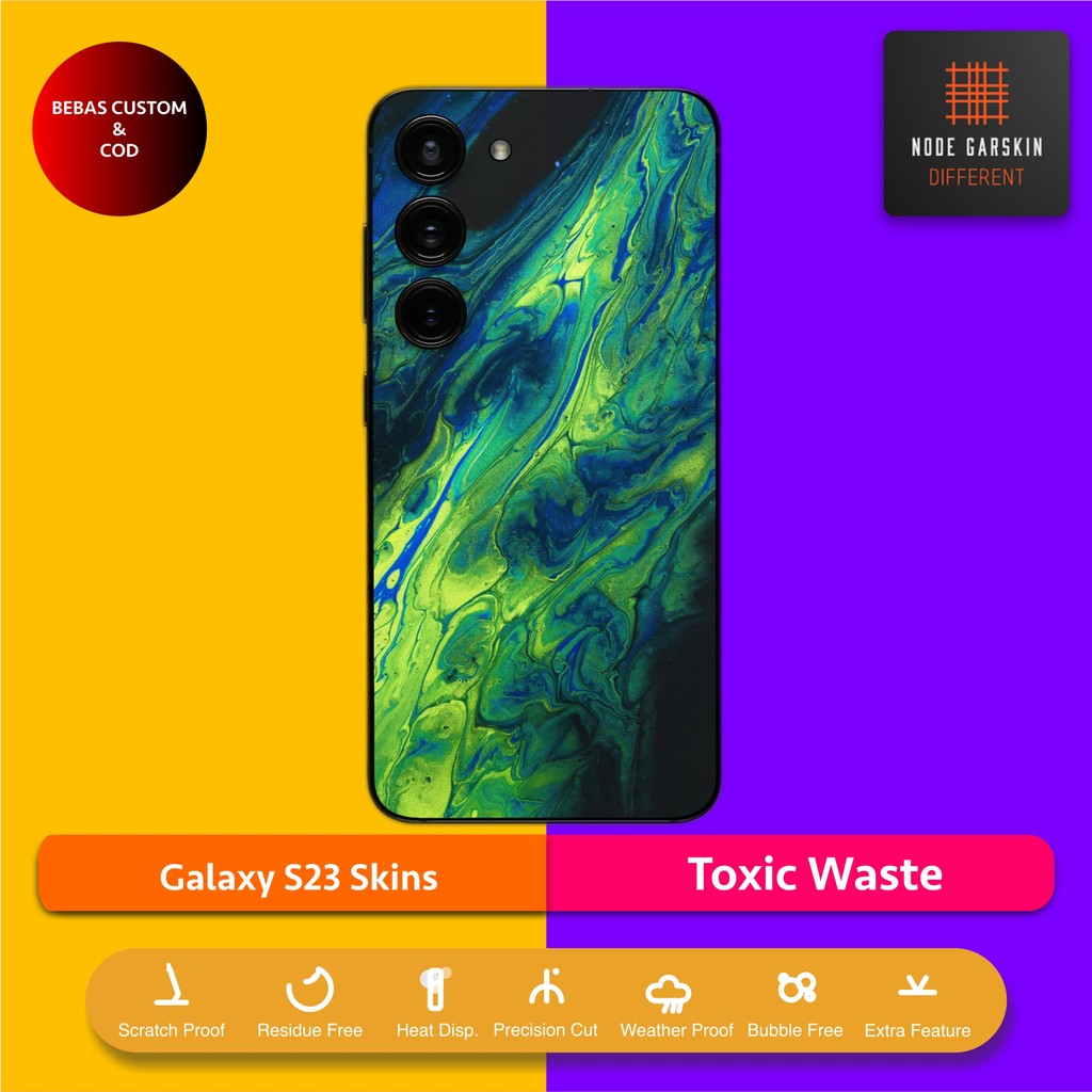 Garskin Skin Samsung Galaxy S23 Toxic Waste Fullbody / Backly | Anti-scratch | เคส | ไวนิลไวนิล