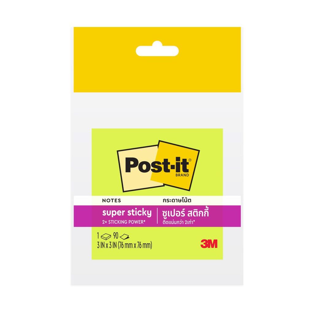 [สินค้าส่งด่วน] โพสต์อิทโน้ต654-1SSNG เขียวนีออน3X3 90แผ่น