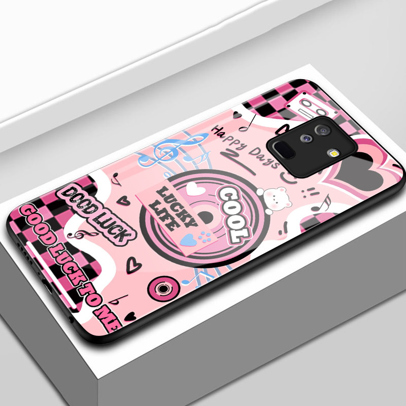 เคสสำหรับ Samsung A6+ 2018 J8 2018 J7 pro J6 Plus 2018 J6 Prime เคสโทรศัพท์มังกรเปลือกแก้วกันกระแทก
