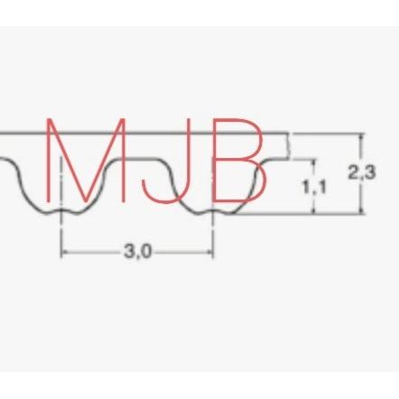 TIMING BELT 3M 411 / 10 MM READYY