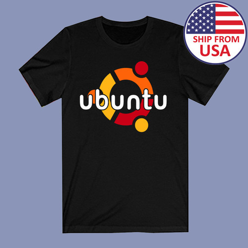 เสื้อยืดสีดํา Ubuntu Linux 2025
