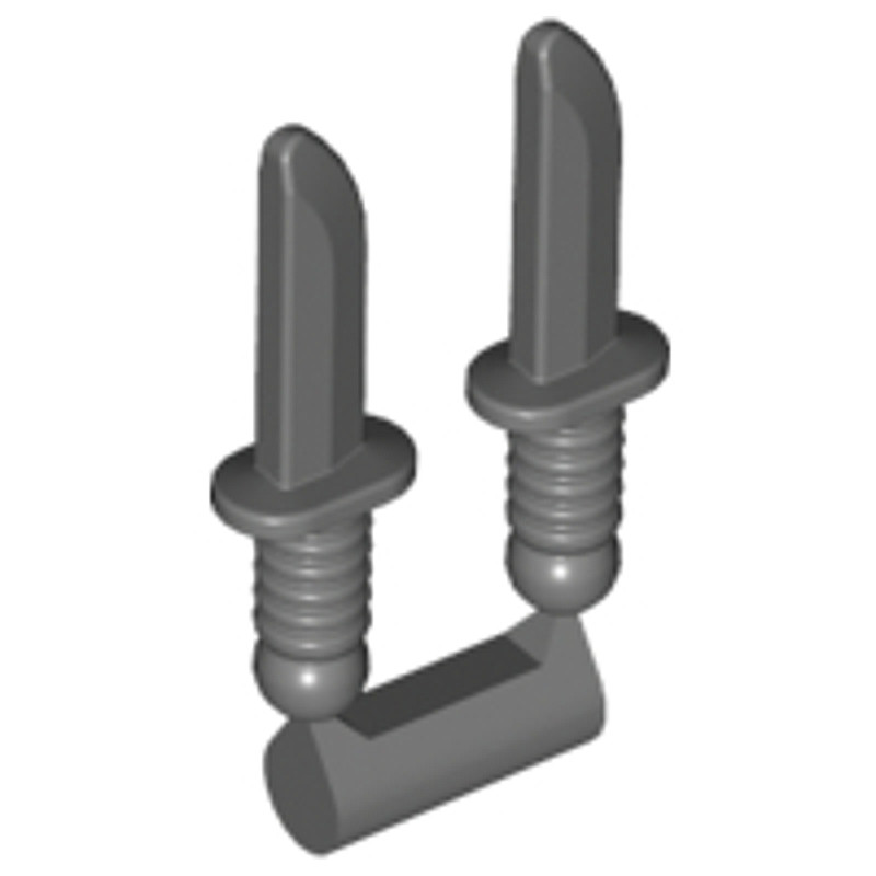 Brick2cube Part - Minifigure, Weapon Knives, 2 on Sprue - 44658