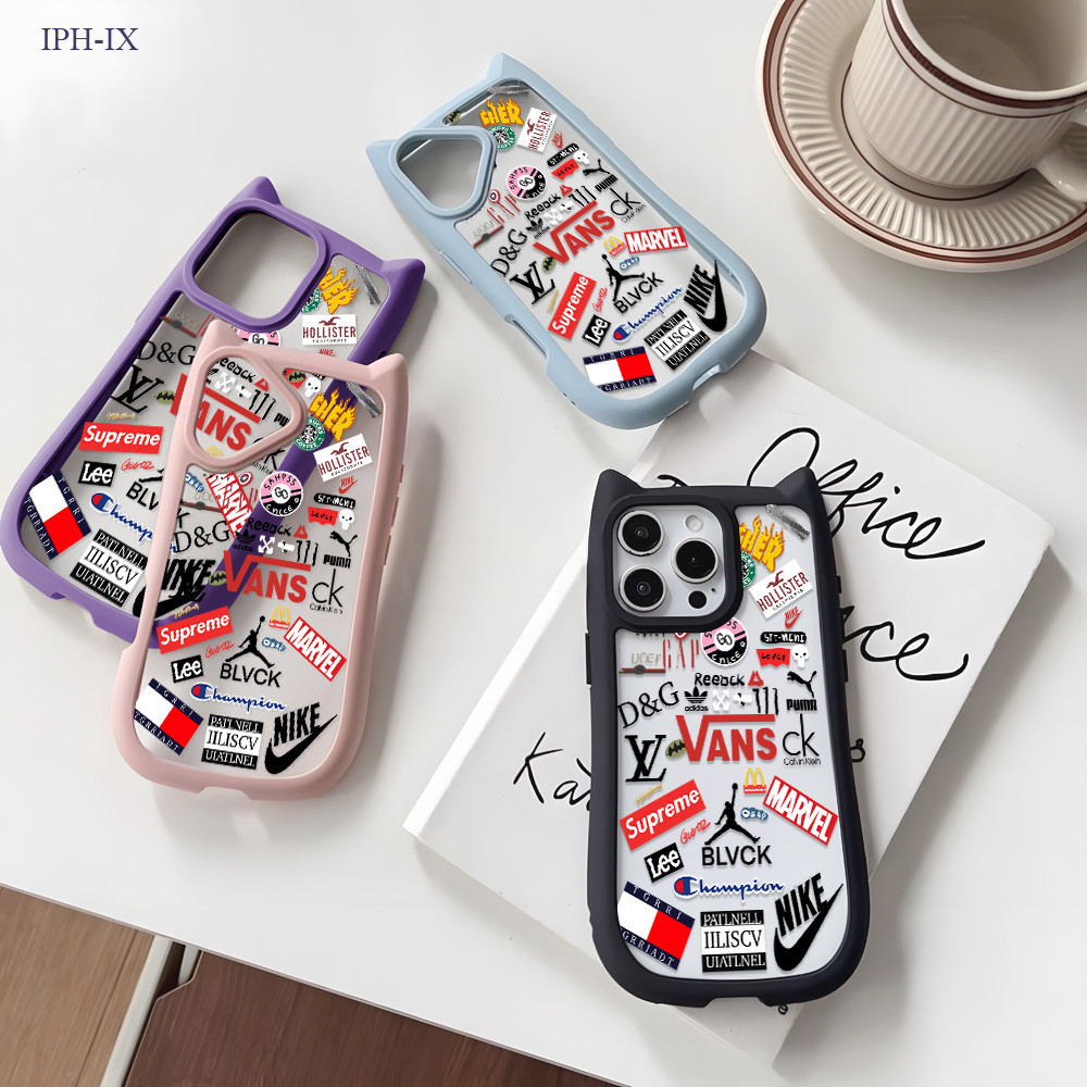 ใช้งานร่วมกับ iPhone 15 14 13 12 11 X XR XS Pro Max กรณีการ์ตูนปลอก Hp Kesing ป้องกันเลนส์ MR M01-05