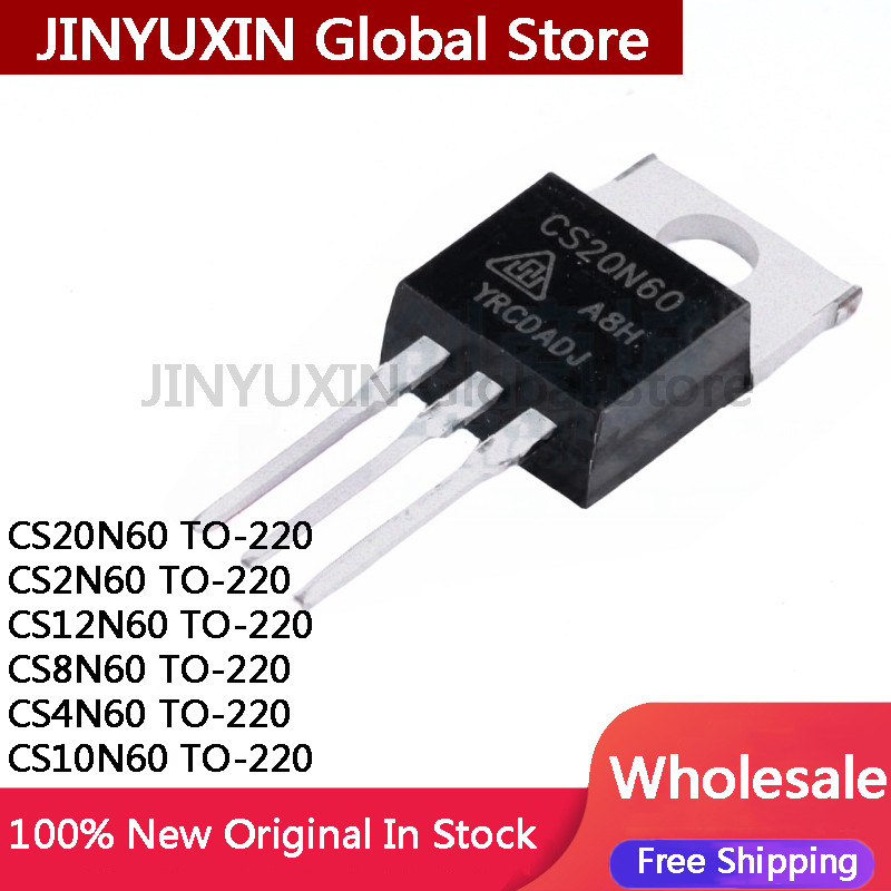 10pcs CS20N60 TO-220 20N60 CS20N60A8H CS2N60 CS4N60 CS8N60 CS10N60 CS12N60 FET แท้