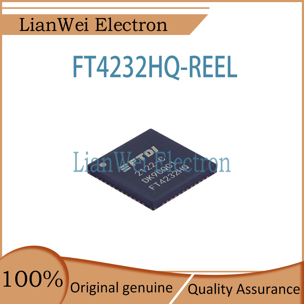 (1-10 ชิ้น) ยี่ห้อใหม่ FT4232HQ FT4232HQ-REEL FT4232 IC ชิปเซ็ต QFN-64
