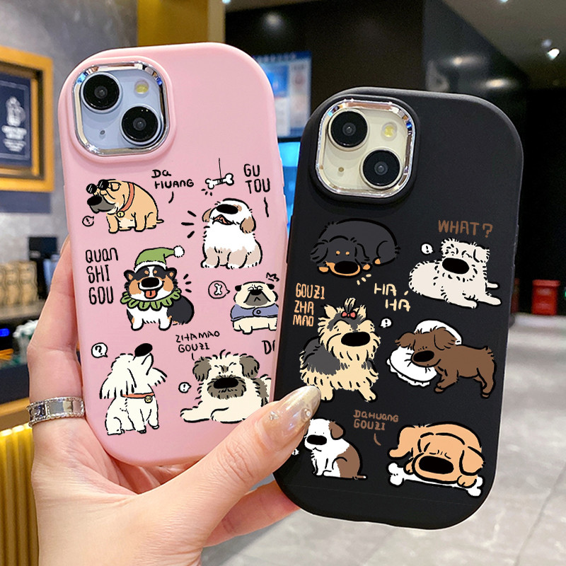 เคสสำหรับ OPPO F11 F11 Pro A9 2019 A9X เคสโทรศัพท์สุนัขน่ารักกันกระแทกกลมและอ้วน - รูปที่ 7
