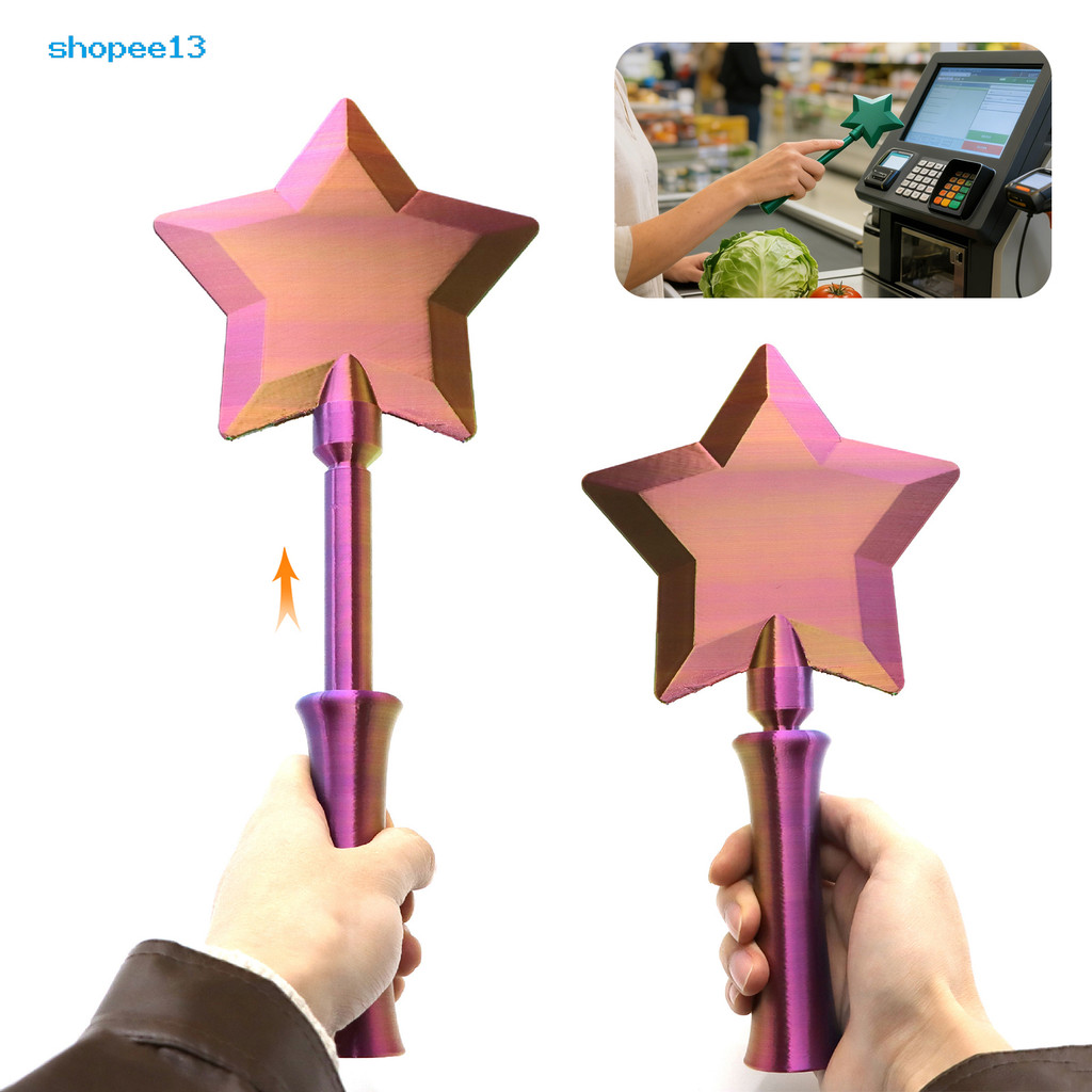 {sujianxia1.88h}3D พิมพ์ Retractable Tap-to-Pay Star Wand Magical Contactless Payment Wand ที่วางบัต