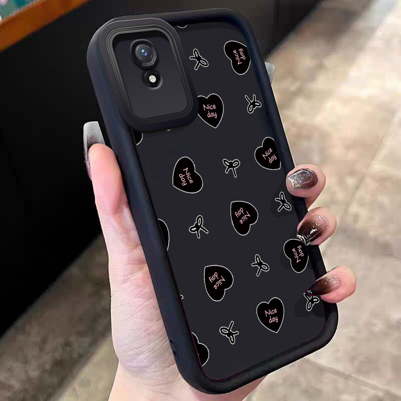 เคสสำหรับ VIVO Y02 Y02A Y02s Y02T เคสโทรศัพท์รูปหัวใจกุทัณฑ์ซิลิโคนซอฟต์เชลล์กันกระแทก