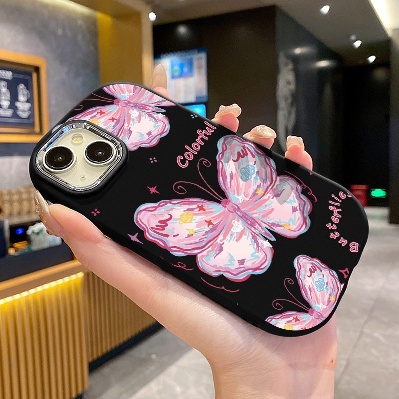 เคสสำหรับ Realme 8 5G 8s 5G Q3 Q3i V13 5G Narzo 30 5G เคสโทรศัพท์ผีเสื้อสีสันสดใสกันกระแทกกลมและอ้วน - รูปที่ 5