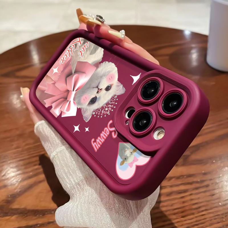 เคสสำหรับ OPPO A60 4G เคสโทรศัพท์แมวสามสีซิลิโคนกันกระแทก - รูปที่ 6