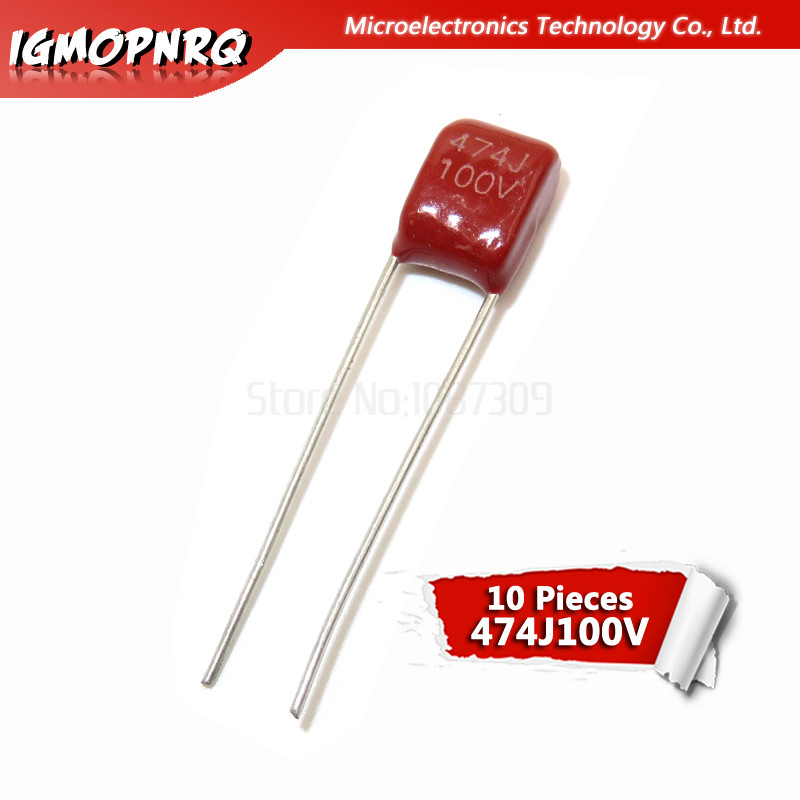 10PCS 100V474J 0.47UF 5% Pitch 5 มม.470nf 474 100V igmopnrq CBB ตัวเก็บประจุฟิล์มโพรพิลีนใหม่