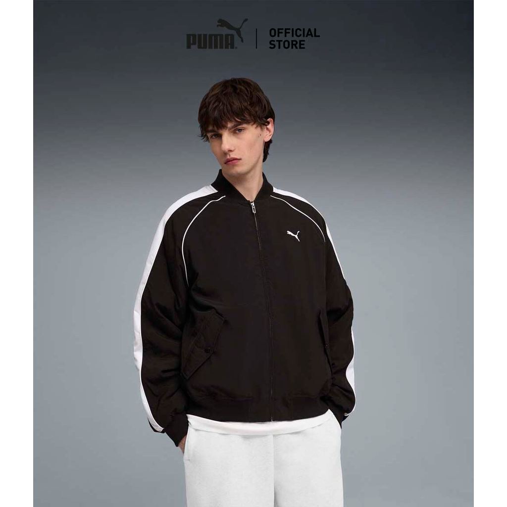 PUMA Prime/Select เสื้อแจ็คเก็ต T7 Bomber ยูนิเซ็กส์ สีดำ - 63502201