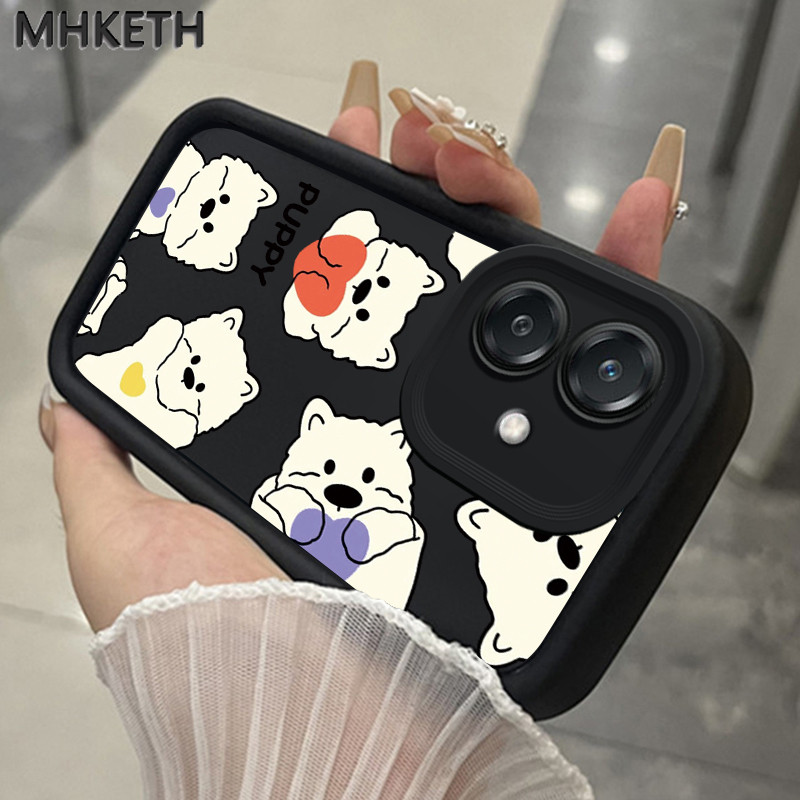 MHKETH เคสสำหรับ OPPO A3 4G A3 Pro 5G A3X 4G A3X 5G A40 A60 5G เคสโทรศัพท์ลายการ์ตูนแมวและสุนัขสุดน่ารัก