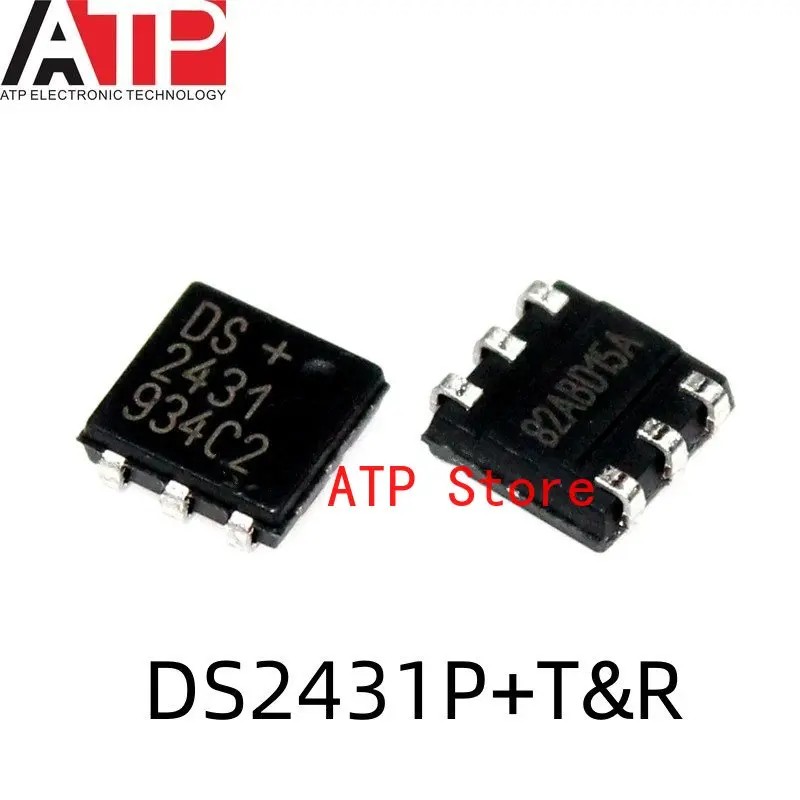 10 ชิ้น/ล็อตใหม่ Original DS2431P + T & R DS2431P + DS2431 2431 TSOC-6 EEPROM หน่วยความจํา IC CHIP N