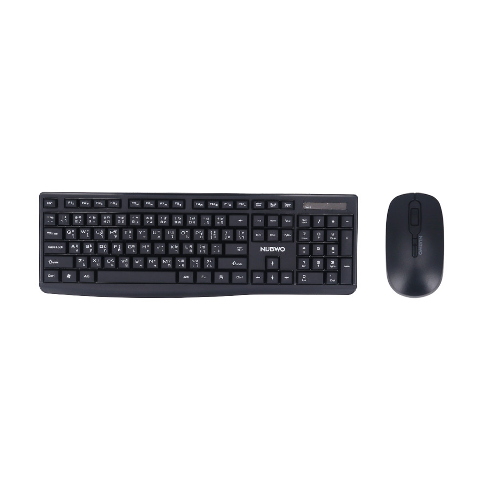 WIRELESS KEYBOARD & MOUSE (คีย์บอร์ดและเมาส์ไร้สาย) NUBWO VIRGO WIRELESS NKM-625 (BLACK) {