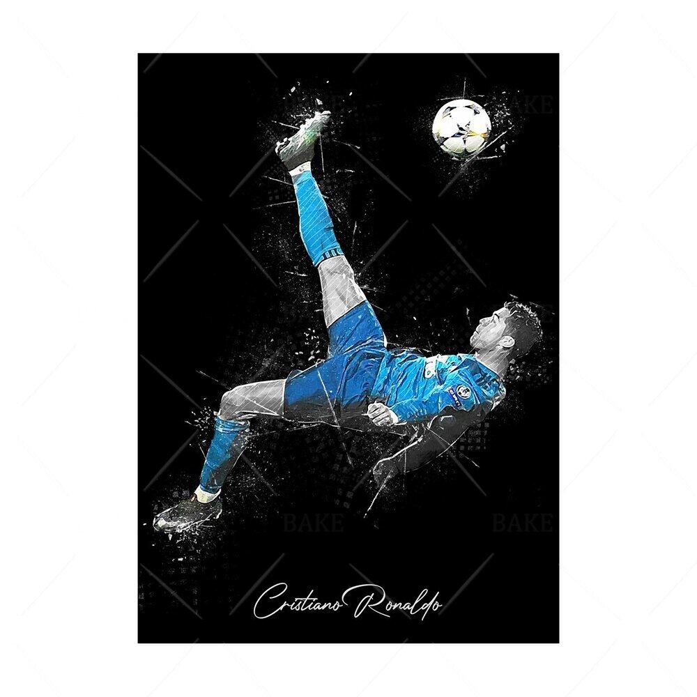 โปสเตอร์ Cristiano Ronaldo Wall Art สำหรับห้องนั่งเล่น ของแต่งบ้าน