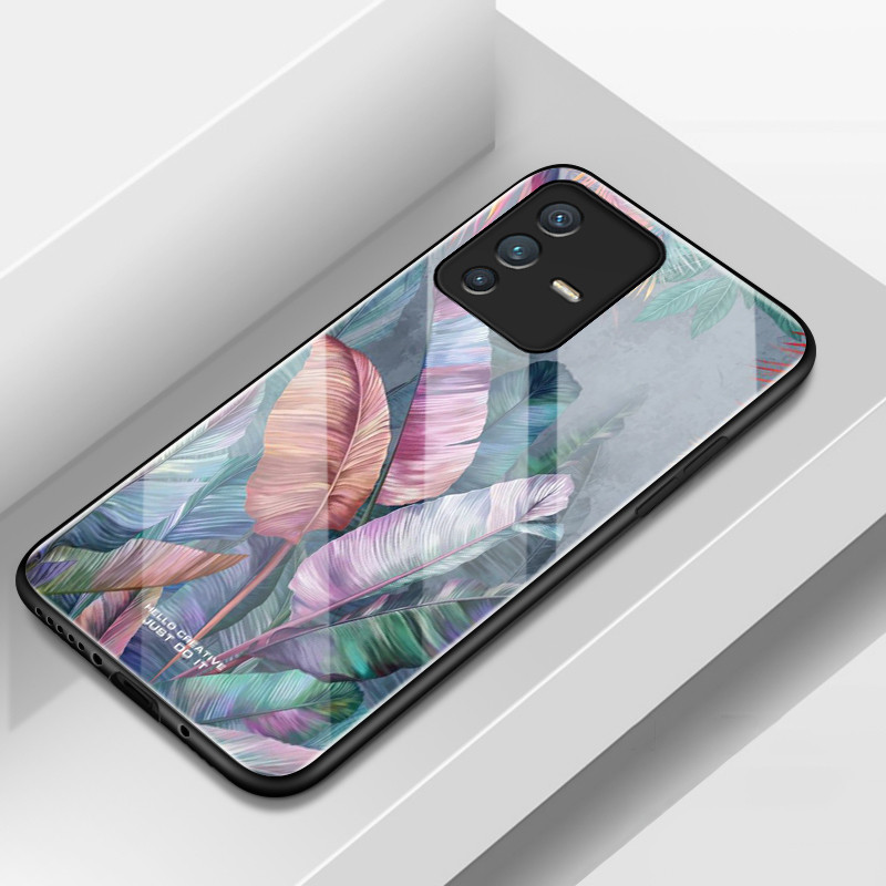 เคสสำหรับ VIVO V23 5G V23i 5G V23E 4G V23E 5G Y75 เคสโทรศัพท์ขนเป็ดเปลือกแก้วกันกระแทก