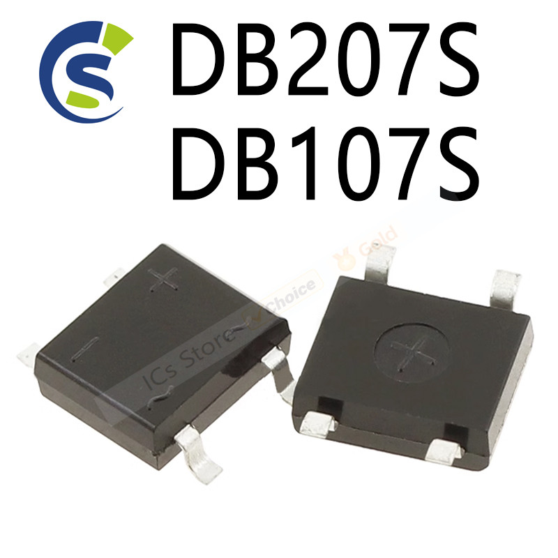 10 ชิ้น/ล็อตใหม่และต้นฉบับ DB207 DB107 SMD B207 SMD SOP สะพานวงจรเรียงกระแส 1000V 2A DB207S DB107S
